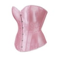thumbnail image 2 of Corset Top For Women Bustier Lingerie for Women Stain Overbust Vintage Waist Cincher Pink 2XL, 2 of 5