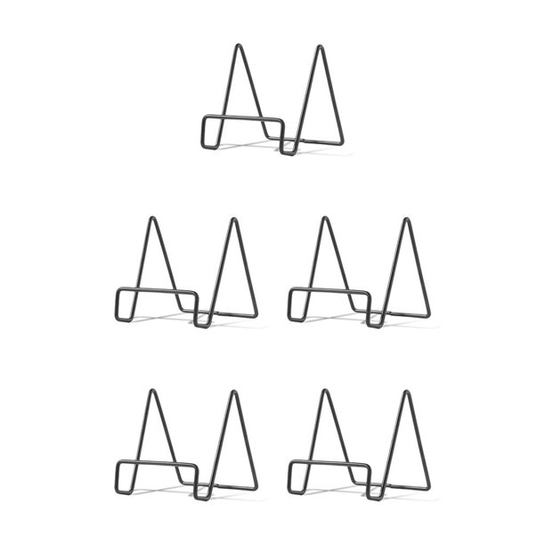 Bewildely Organizador de libros Conveniente Estilo simple Soporte para libros Estante para teléfono de escritorio Estante de sujeción Estante de Negro Pequeña 5piezas Bewildely CBP209544