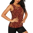 thumbnail image 2 of Fotbe Christmas Tree On A Red Background Blusas Sin Mangas para Mujer – Estilo Casual, Corte Suelto, Slim-Fit, Cuello Redondo Deportivo, Tops de Verano para Gimnasio y Yoga-Large, 2 of 7