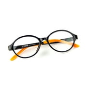 Cyxus Kids(Age:3-5) Lightweight Blue Light Blocking Computer Glasses for Reduce Eyestrain Protect Eyesight(Black with Orange)