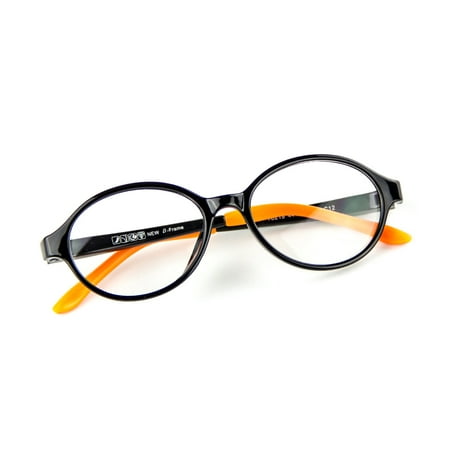 Cyxus Kids(Age:3-5) Lightweight Blue Light Blocking Computer Glasses for Reduce Eyestrain Protect Eyesight(Black with Orange)
