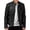 Black, variant on Chic Men Autumn Long Sleeve Stand Collar Faux Leather Zipper Motorcycle Jacket