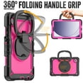 thumbnail image 3 of Case for Samsung Galaxy Tab A11 2025/Tab A9 2023 8.7 inch, 360 Rotating Stand Handle Pencil Holder Shoulder Strap Heavy Duty Shockproof Cover, Rose PC, 3 of 7