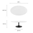 thumbnail image 5 of Modway Lippa Oval 48" Mid-Century Modern Coffee Table in Black White, 5 of 7