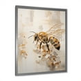 thumbnail image 5 of Designart "Minimalist Buzzing Bee Art" Animals Bee Picture Framed Canvas Art Print, 5 of 5