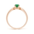 thumbnail image 2 of Angara Natural 0.45 Ct. Emerald Solitaire Ring in 14K Rose Gold for Women (Ring Size: 7), 2 of 9