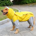 thumbnail image 4 of Chubasquero para perros grandes, reflectante, impermeable, para exteriores, chaqueta impermeable, camuflaje, poncho para mascotas, 4 of 5