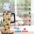 thumbnail image 3 of 40 Oz Football Tumbler With Handle,Softball Coffee Travel Mug Cup Water Bottle,Softball Decor,Softball Gifts for Women, 3 of 6