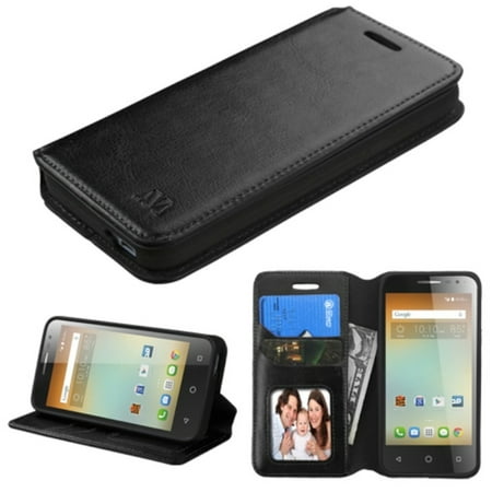 Alcatel One Touch Elevate Phone Case, Alcatel One Touch Elevate Case, by Insten Leather Wallet Cover Case with Card slot & Photo Display For Alcatel One Touch Elevate case (Best Phone For Photos)