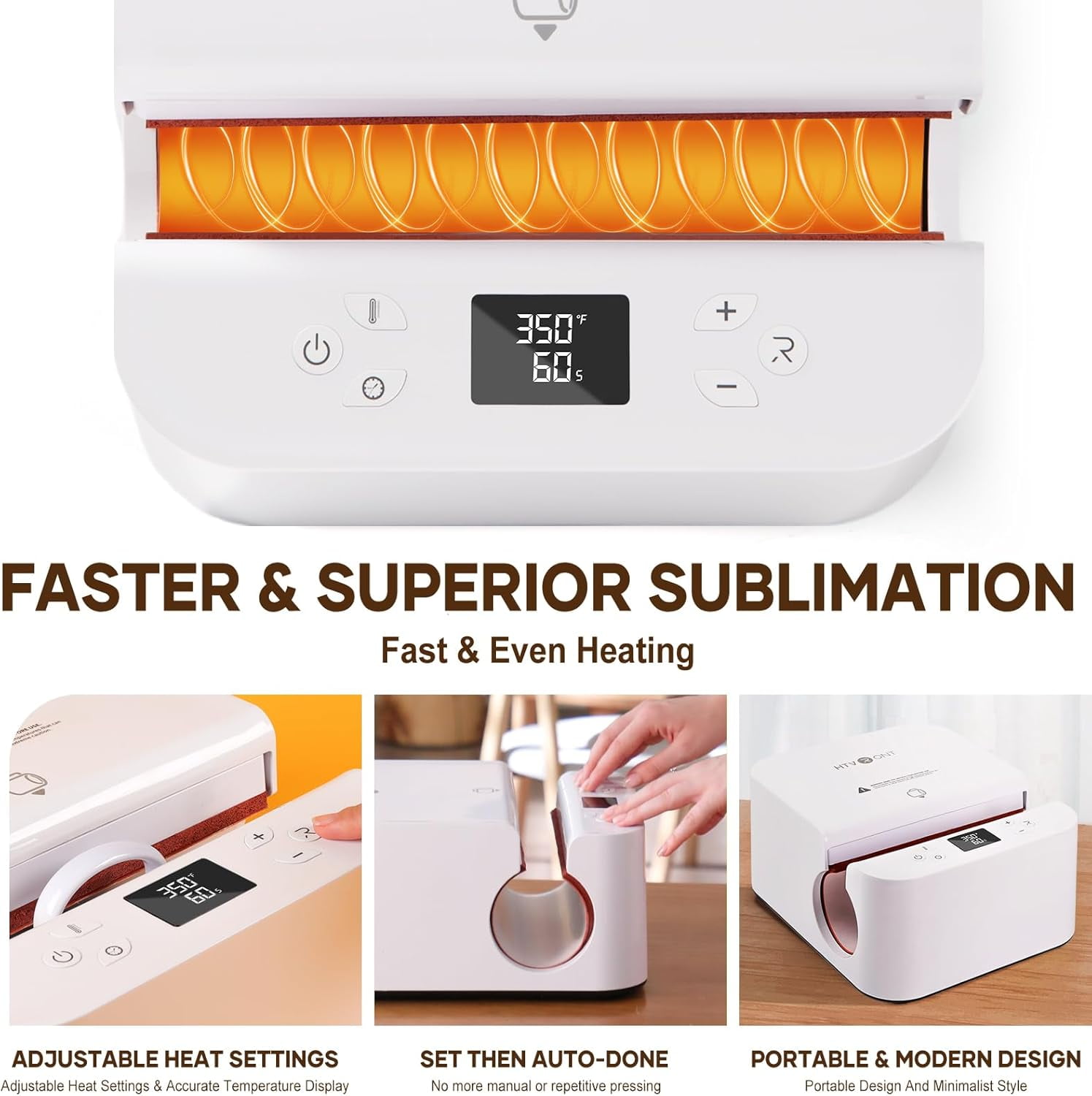 HTVRONT Auto Tumbler Mug Heat Press Machine for Sublimation DIY Print Cup Mug - Suits Various Tumblers & Mugs for Sublimation