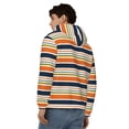 thumbnail image 4 of Vsdgher Colorful Pastel Stripes Mens Hoodies Zip Hoodie, Hoodies for Men, Zip-up Hooded Sweatshirt-X-Large, 4 of 5