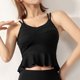 thumbnail image 2 of TFixol Mujer Sujetador Yoga Volantes Deportes Correr Entrenamiento Fitness Acolchado Peplum, 2 of 8