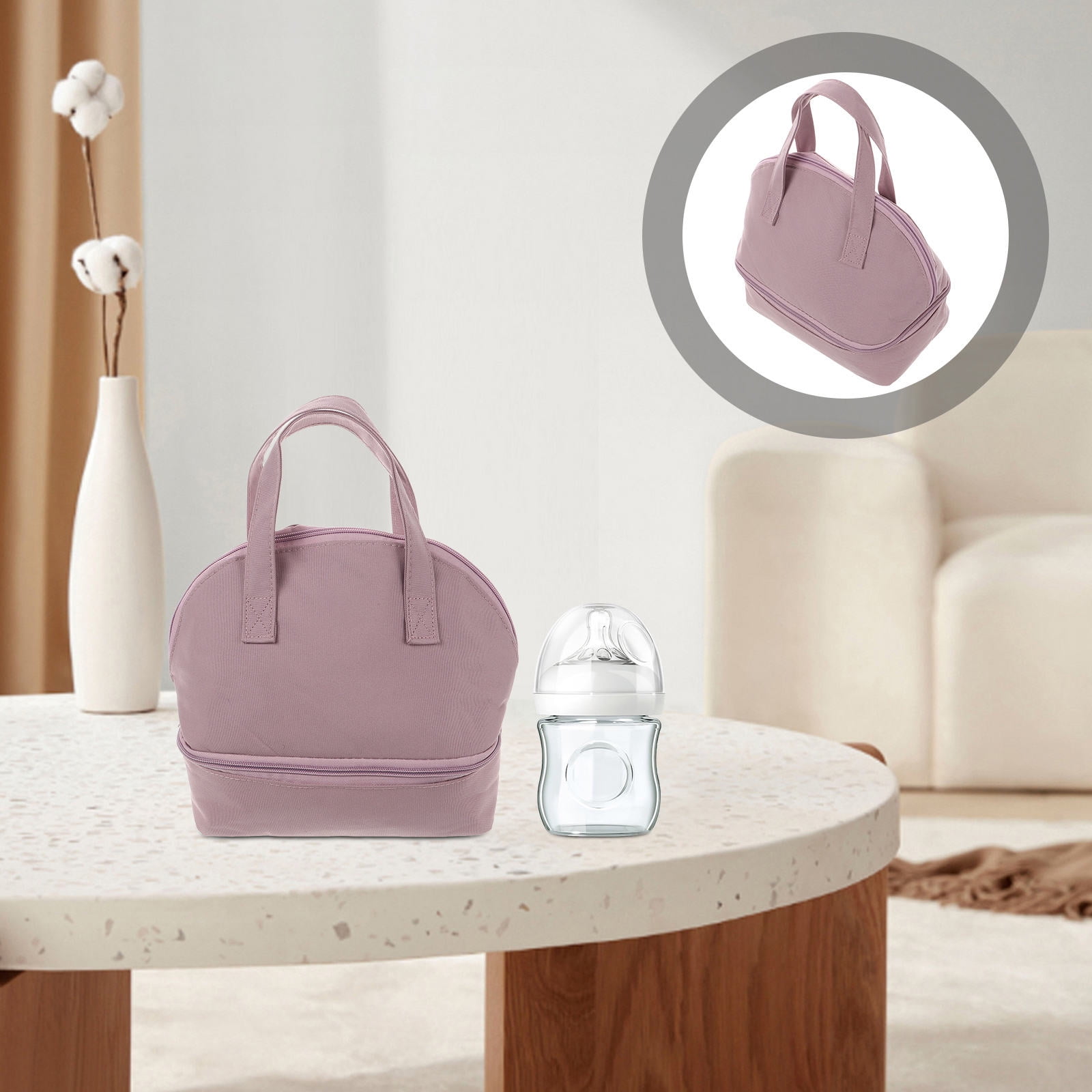 LOLIPPYY Pink Breastmilk Cooler Bag Insulated Tote for Convenient Bottle Storage