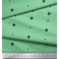 thumbnail image 1 of Soimoi Green Rayon Fabric Butidar Jamdani Printed Craft Fabric by the Yard 42 Inch Wide, 1 of 1