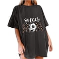 thumbnail image 1 of Tops de manga corta con hombros caídos informales de verano para mujer, camisetas divertidas con cuello redondo y estampado de béisbol OAVQHLG3B Store  lin121212, 1 of 5