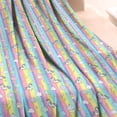 thumbnail image 3 of Colorful Striped Cartoon Unicorn Pattern Blanket,Comfortable Soft Lamb Wool Throw Blanket,All Season,Warm Lightweight Blankets for Sofa Bed Couch Living Room Chair,40"x50", 3 of 4