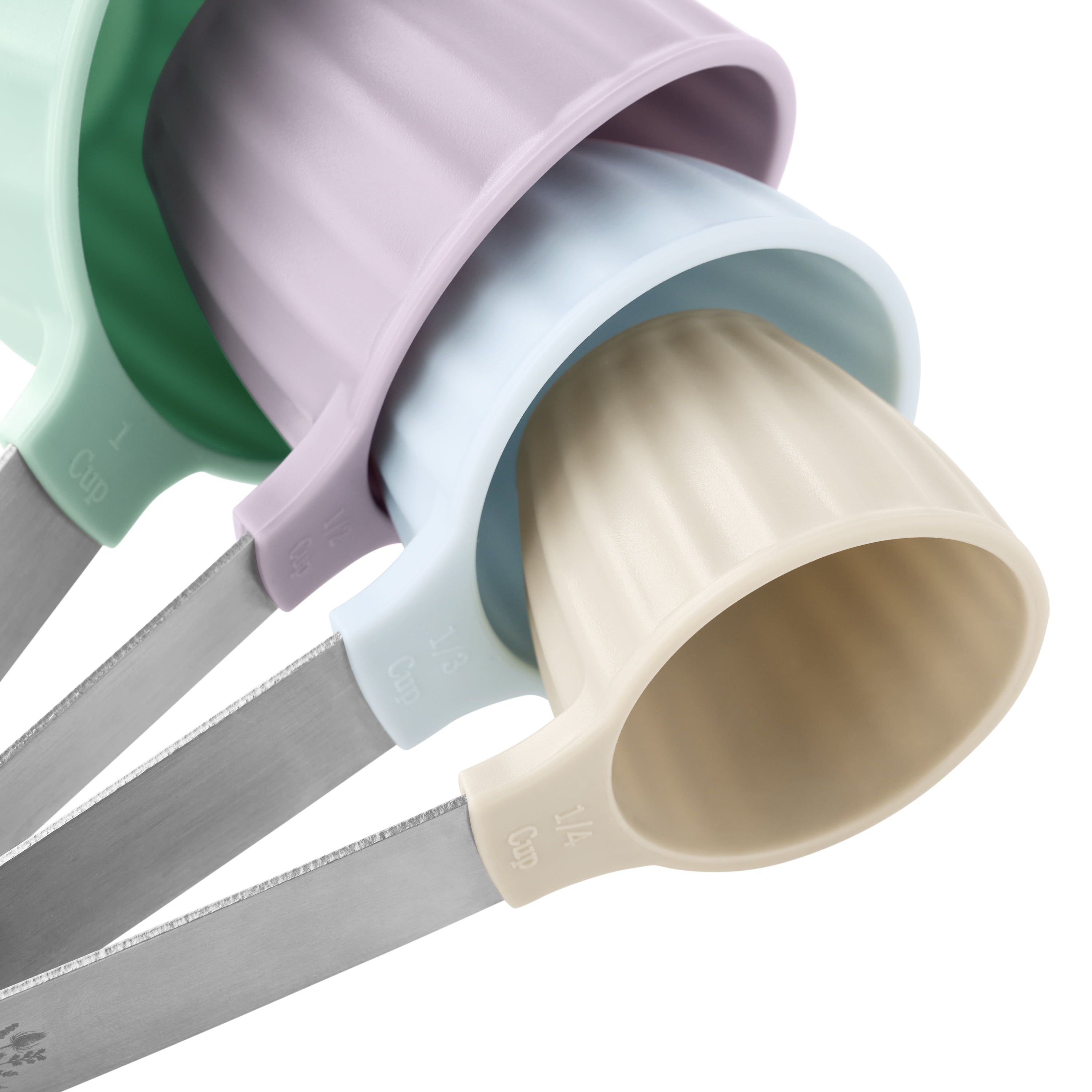 The Pioneer Woman 8-Piece Plastic Measuring Cup and Spoon Set, Multicolor
