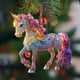 thumbnail image 4 of Adornos de caballos para el árbol de Navidad Adorno colgante de caballo de acrílico 2D con brillantes Regalo para mujeres, niñas y amantes de los caballos, 4 of 7