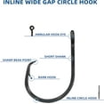 thumbnail image 4 of BLUEWING Inline Circle Hook Wide Gap Fishing Hooks High Carbon Steel Wide Gap Fishing Hooks Extra Sharp Fish Hooks for Freshwater Saltwater Fishing, Size 8/0, 25pcs, 4 of 7