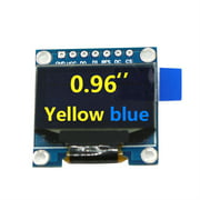 wuaynoon OLED Module 7 Pin GND 0.96 Inch SSD 1306 SPI 128*64 Tabletop High Definition Displays Board Self-Luminous LED Screens Yellow/Blue