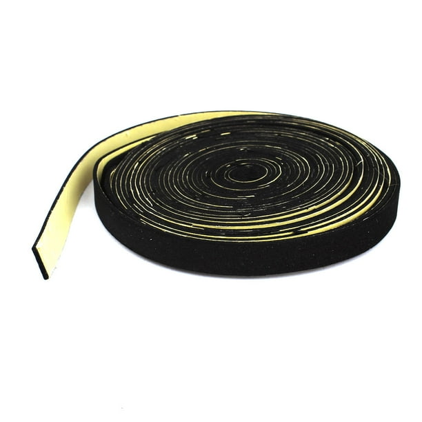 Black 5m 16.5ft Length 9mm Width Car Audio Speaker Sealing Tape