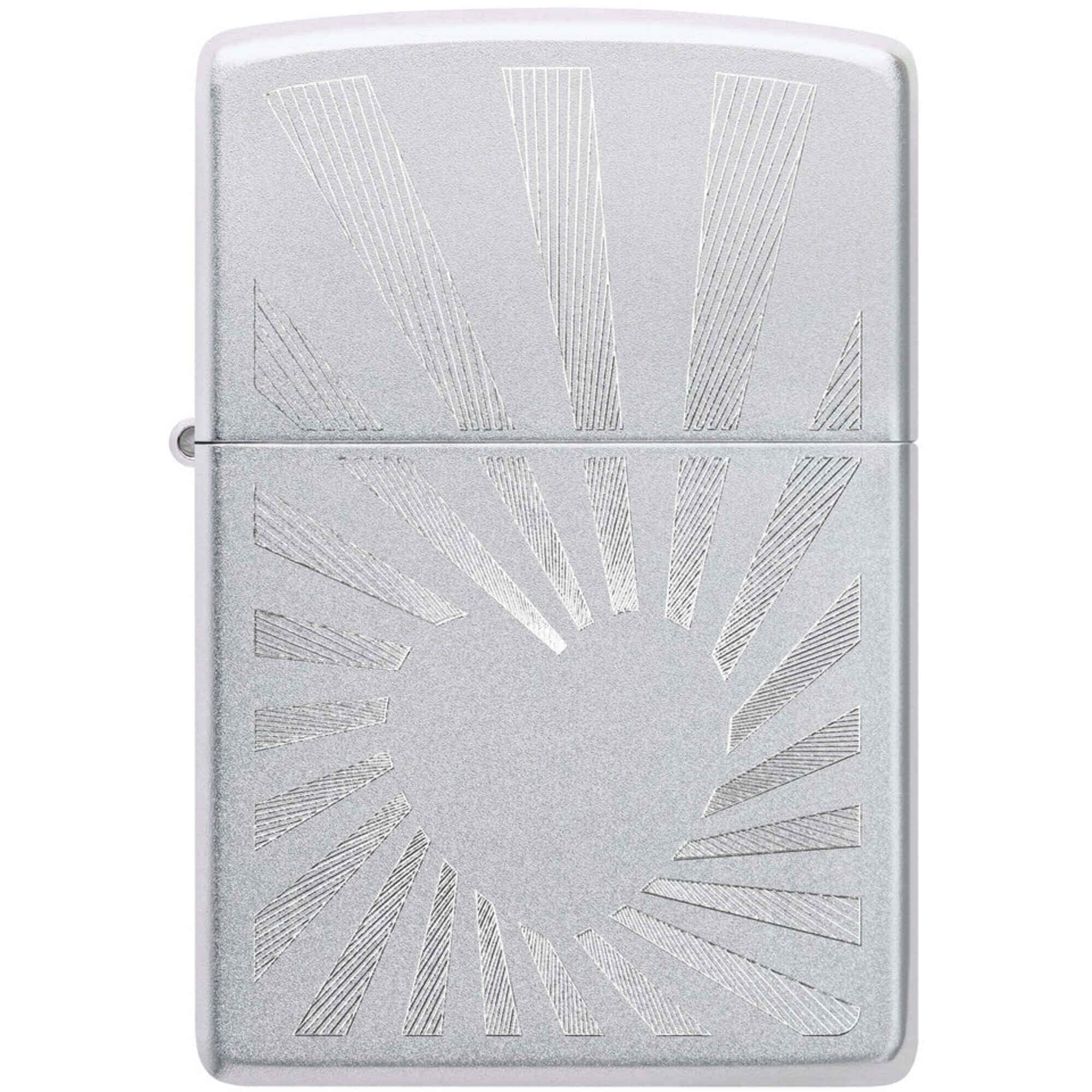 Zippo 46480 Love Radiates Design Satin Chrome Metal Pocket Lighter