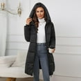 thumbnail image 3 of Women Winter Hooded Long Puffer Jacket Warm Lightweight Down Coat Water Resistant Packable Winter Outerwear, 3 of 4