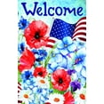 thumbnail image 5 of Northlight Floral "Welcome" Patriotic Outdoor House Flag - 40" x 28", 5 of 5
