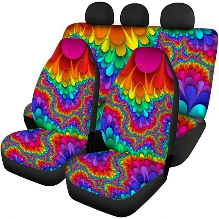 Tie dye seat covers top