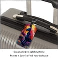 thumbnail image 3 of Square 2Pack PU Leather Unicorn Cruise Luggage Tag with Privacy Cover and Name ID Tag for Travel Handbags Backpacks Luggage Tags, 3 of 6