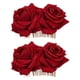 thumbnail image 1 of 2X Pinza de Pelo de Flor Rosa Diapositiva Alfiler de Bailarina de Flamenco Broche de Flores Clip de Estilo de Cabello, 1 of 9