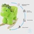 thumbnail image 3 of Mecedora Silla Montable de Madera con Peluche Dinosaurio Verde Baby Gaon, 3 of 5