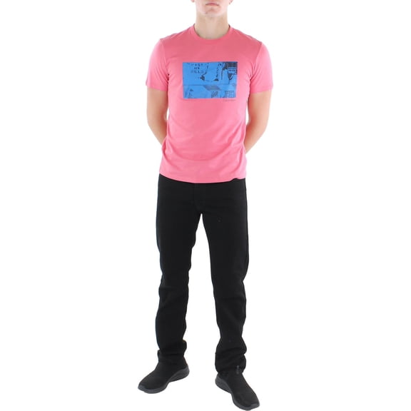 Calvin Klein Mens Logo Short Sleeve Graphic T-Shirt