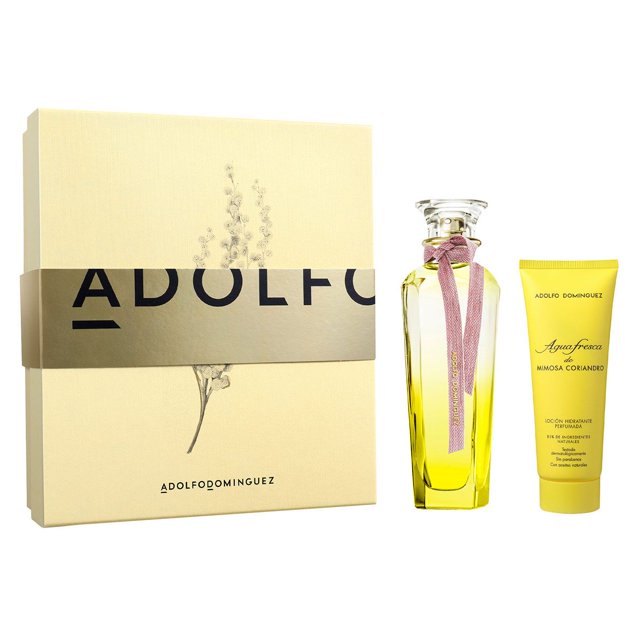 SET ADOLFO DOMINGUEZ AGUA FRESCA MIMOSA 2PZS 120ML EDT SPRAY/ BODY LOTION 75ML