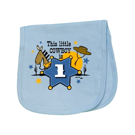 Inktastic Little Cowboy 1st Birthday Baby Burp Cloth