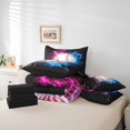 thumbnail image 6 of Feelyou 3D Baseball Bedding Comforter Set 7 Pieces for Kids, Neon Glowing Lightning Full Bedding Set, Pink Blue Fire and Water Reversible Fitted Sheet Flat Sheet, Luxury Bedroom Decor, 6 of 8