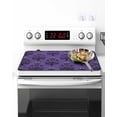 thumbnail image 2 of Stove Top Covers for Electric Stove, Halloween Kitchen Glass Ceramic Electric Cooktop Covers 28.5''x20.5'', Halloween Haunted House Pumpkins Purple Background HeatResistant Oven/Countertop Protector, 2 of 3