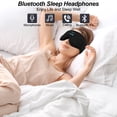 thumbnail image 4 of Hootek Sleep Headphones, 3D Sleep Mask with Headphones Bluetooth Wireless Music Eye Mask for Side Sleepers, Sleep Mask Headphones Earphones Earbuds for Sleeping Yoga, Black, FCC Aprroved, 4 of 8