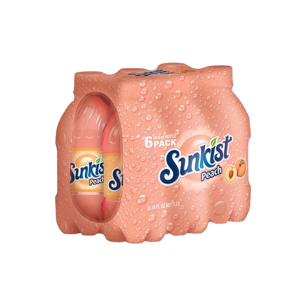 Sunkist Peach Soda (6) | Pack soda for banquet prep - Walmart