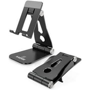 KAERSI Cell Phone Stand, 2 Hinge Adjustable, Foldable Phone Stand Holder Cradle Dock For Desk, Home, Office, Travel. Compatible With Smartphone Android, iPhone 11 Xs XR 8 7 Plus, Tablet iPad