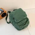 thumbnail image 5 of HUISZJ Multi-Pockets School Backpack, Large Capacity School Bag, Square Bookbag for Students College Travel, Green, 5 of 10