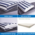thumbnail image 4 of Juego de Cojines para Silla de Exterior Lounge Solo Opción 2 Piezas Azul + Blanco, 4 of 8