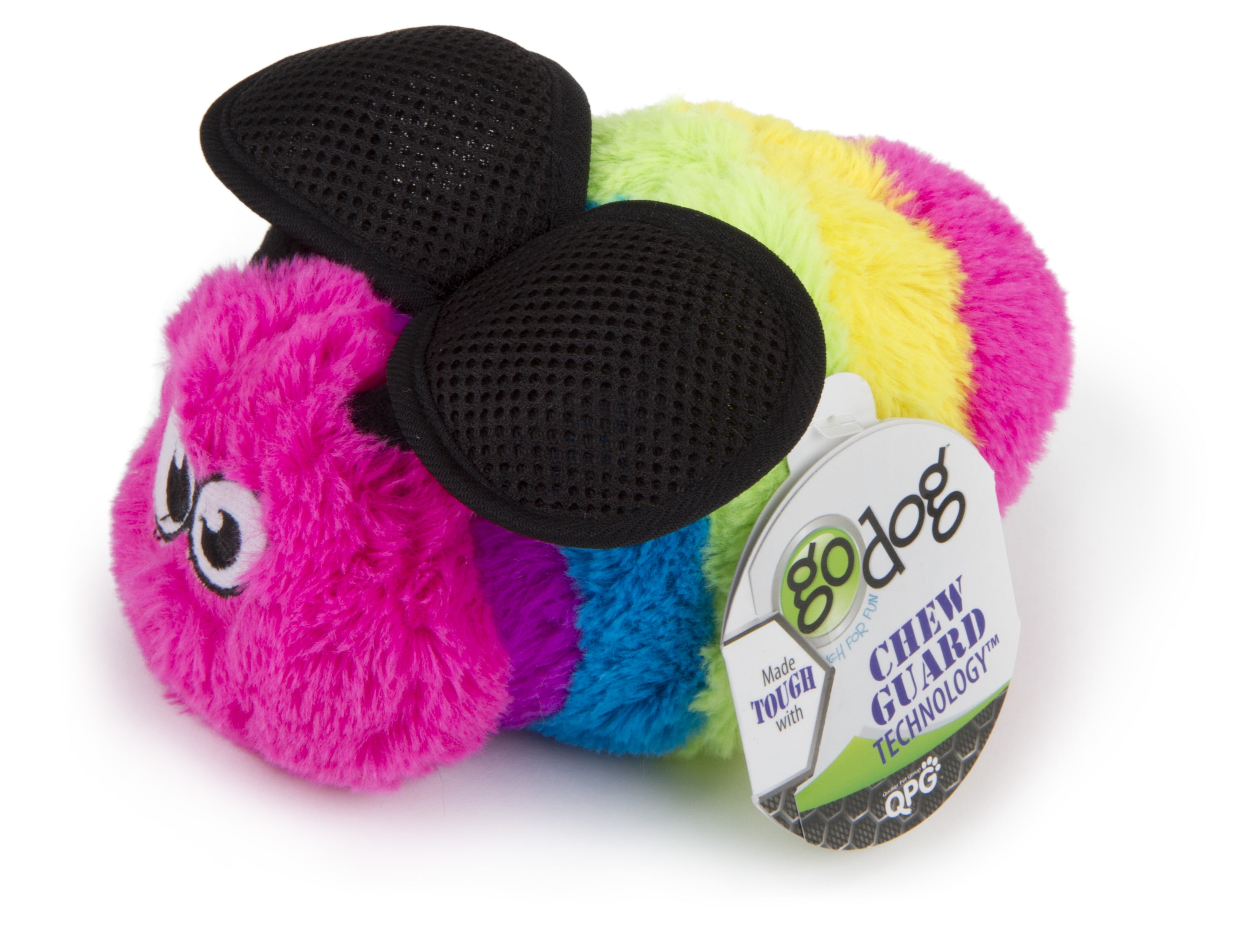 goDog® Bugs Bee with Chew Guard Technology™ Plush Squeaker Dog Toy