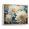 thumbnail image 2 of Designart "Mosaic Of Blooms: White And Blue Chrysanthemum Garden II" Chrysanthemums Floater Framed Canvas Wall Art, 2 of 5