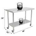 thumbnail image 3 of Yeshouse Mesa de acero inoxidable para preparación y trabajo con protector contra salpicaduras, mesa de cocina resistente con estante inferior ajustable y patas para restaurantes, hogares y hoteles, 3 of 6