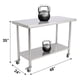 thumbnail image 3 of Yeshouse Mesa de acero inoxidable para preparación y trabajo con protector contra salpicaduras, mesa de cocina resistente con estante inferior ajustable y patas para restaurantes, hogares y hoteles, 3 of 6