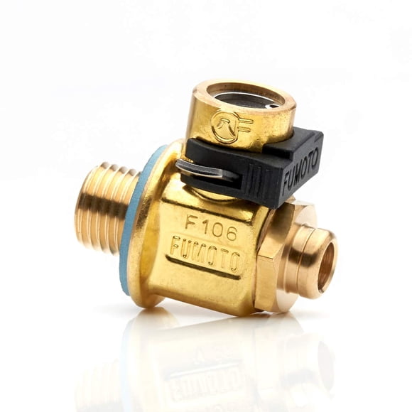 Original Fumoto F108S FS-Series Drain Valve with Short Nippple with Lever Clip, Bronze, 16mm-1.5