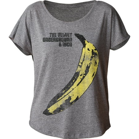 The Velvet Underground Rock Band Distressed Banana Juniors Dolman (Best Underground Rock Bands)
