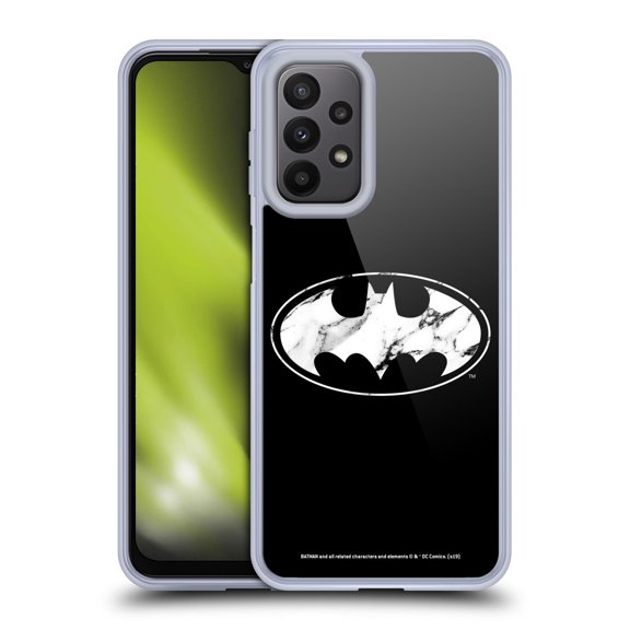 Head Case Designs Batman DC Comics Logos Marble Soft Gel Case for Samsung Galaxy A23 / 5G (2022)