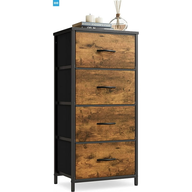 Dresser Tower 4 Drawers Fabric Organizer Unit for Bedroom Hallway